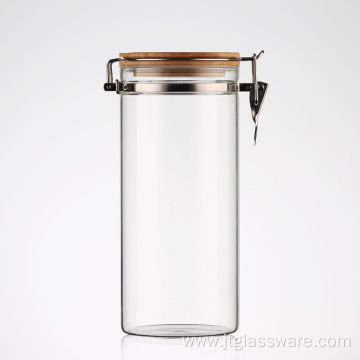 Kitchen Glass Storage Jars With Clamp Top Lid